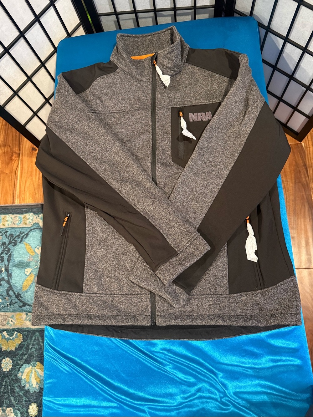 NRA Men's Gray & Black Performance Zip Jacket (G2